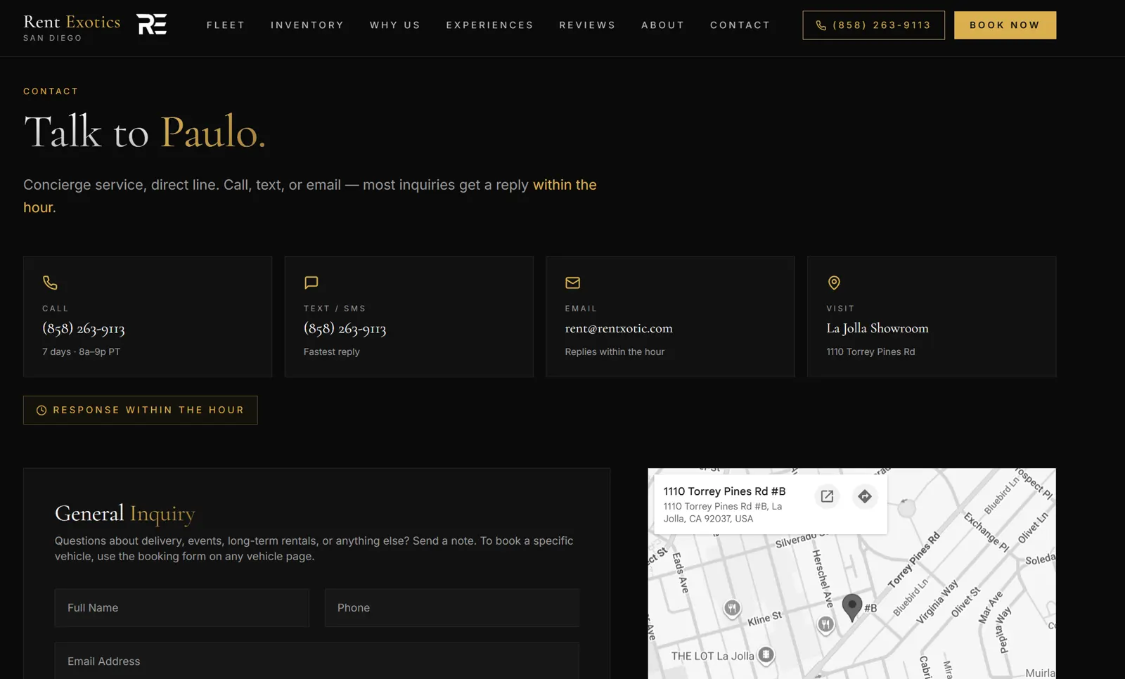 Exotic Car Rental Website — screen 5