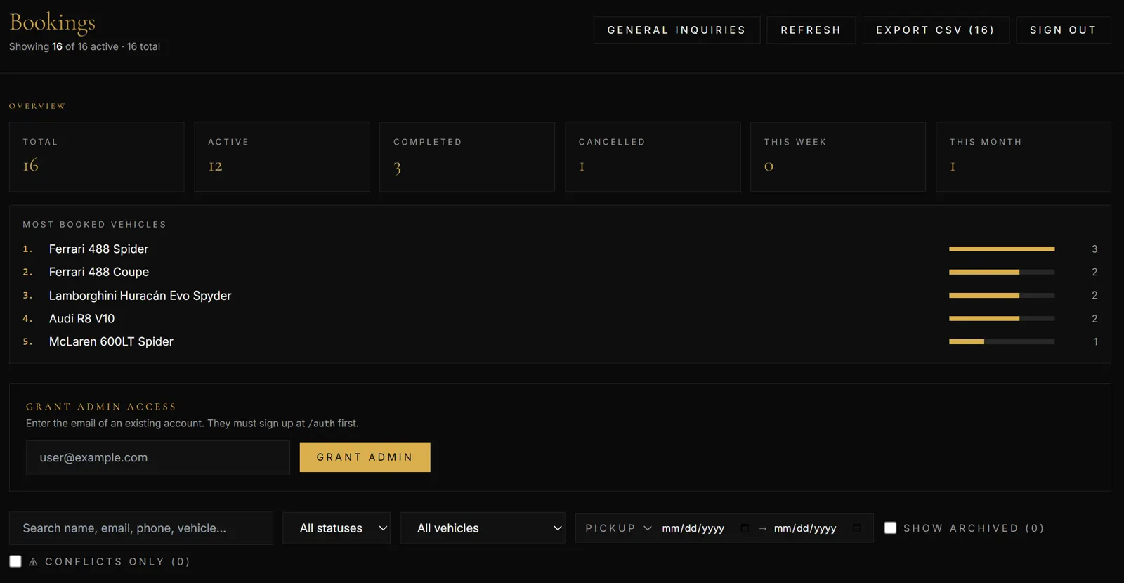 Exotic Car Rental Website — screen 7