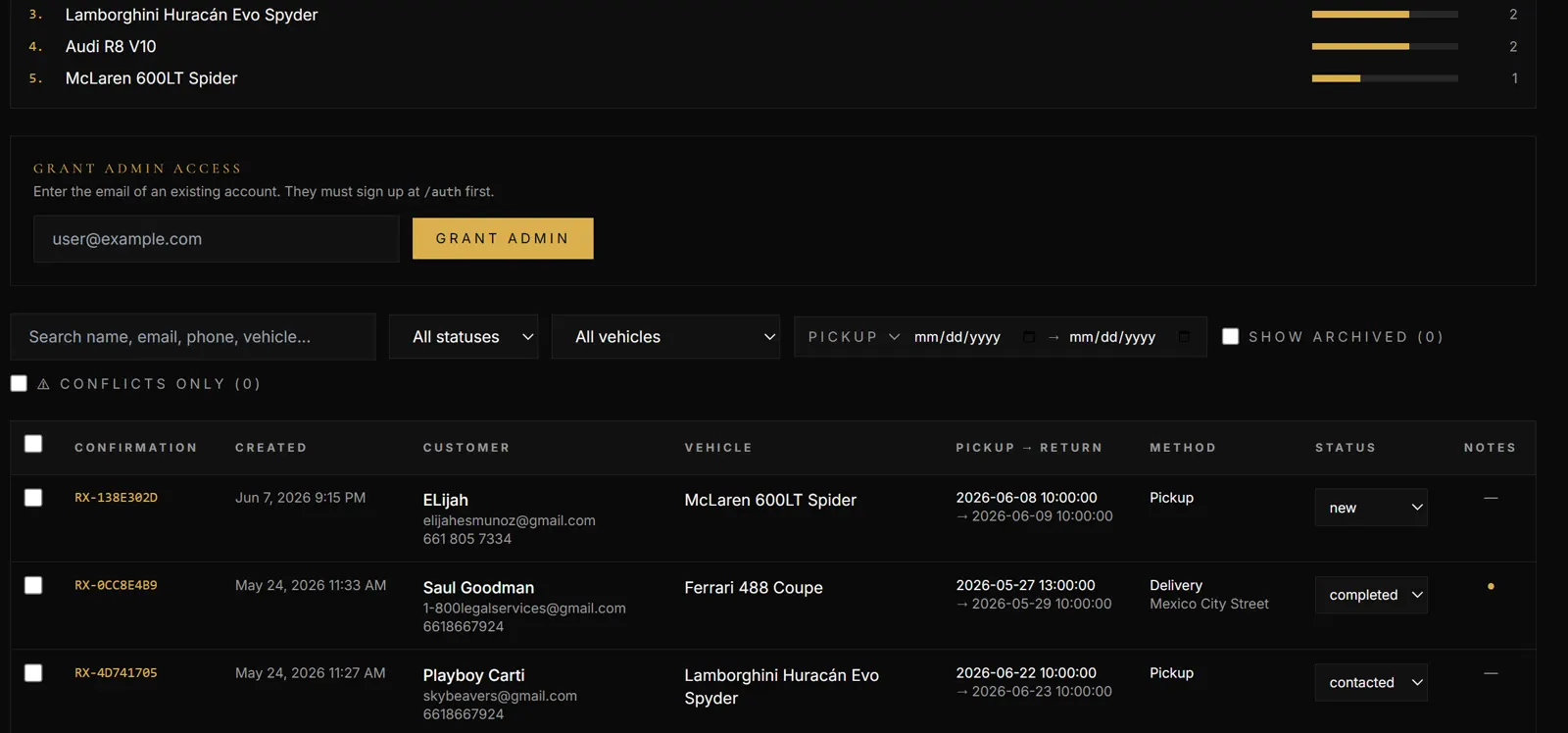Exotic Car Rental Website — screen 9